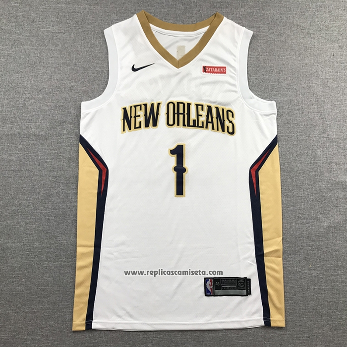 Camiseta New Orleans Pelicans Zion Williamson #1 Association 2020-21 Blanco